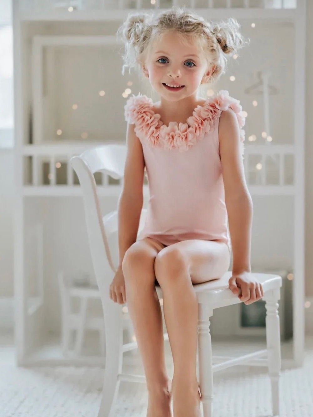 NWT Only Little Once Pink Petal Leotard Swimsuit-size 8/10 Ballet Dance